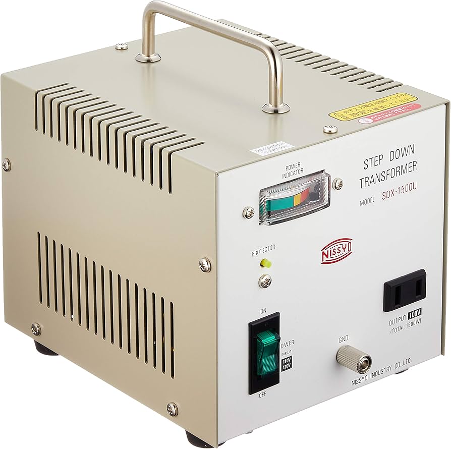 Amazon.co.jp: 日章工業 変圧器 海外 AC110V/120V→AC100V 1500W