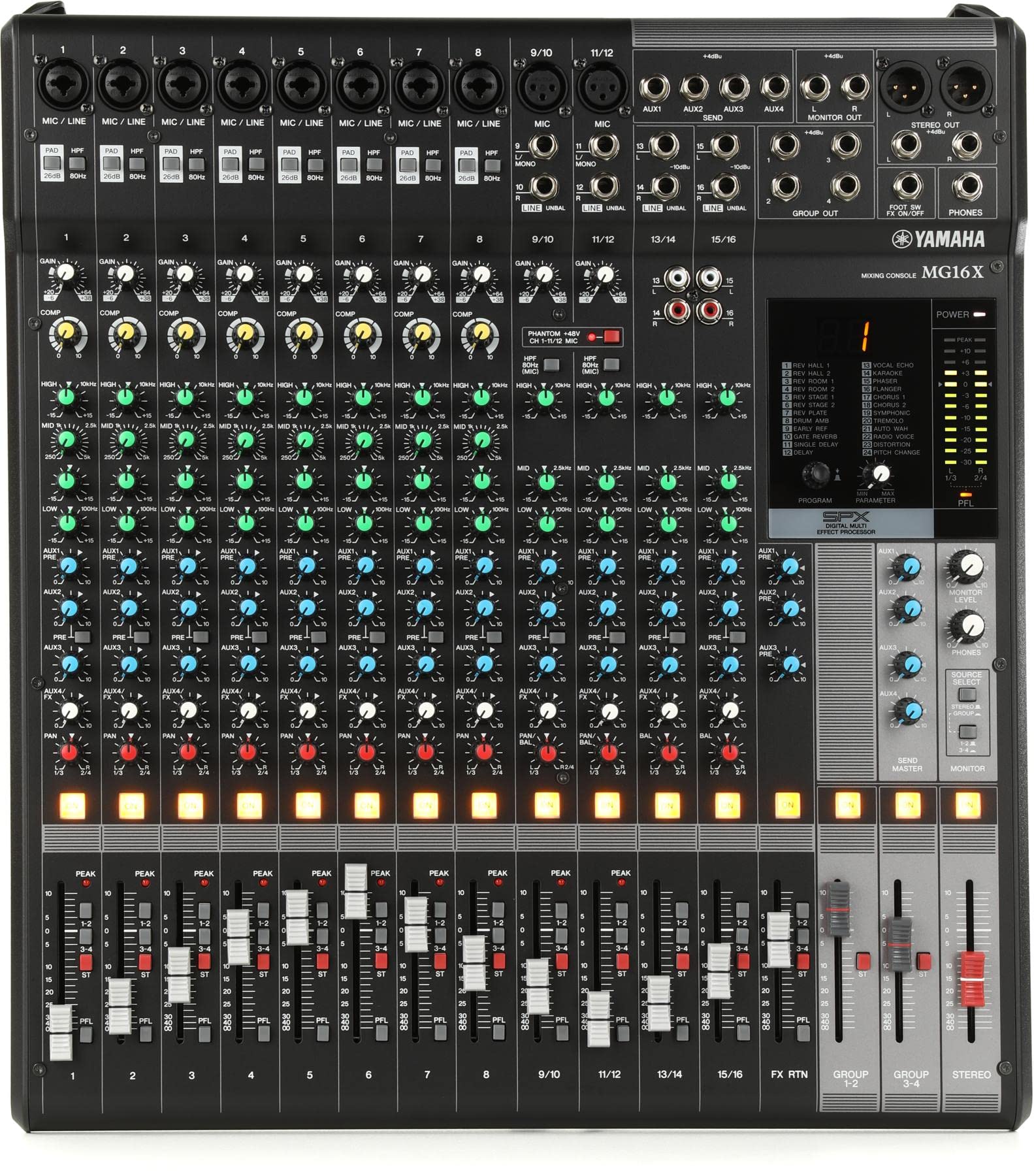 Amazon.com: Yamaha Mixer-Unpowered, Multicolored, 16-Input (MG16X