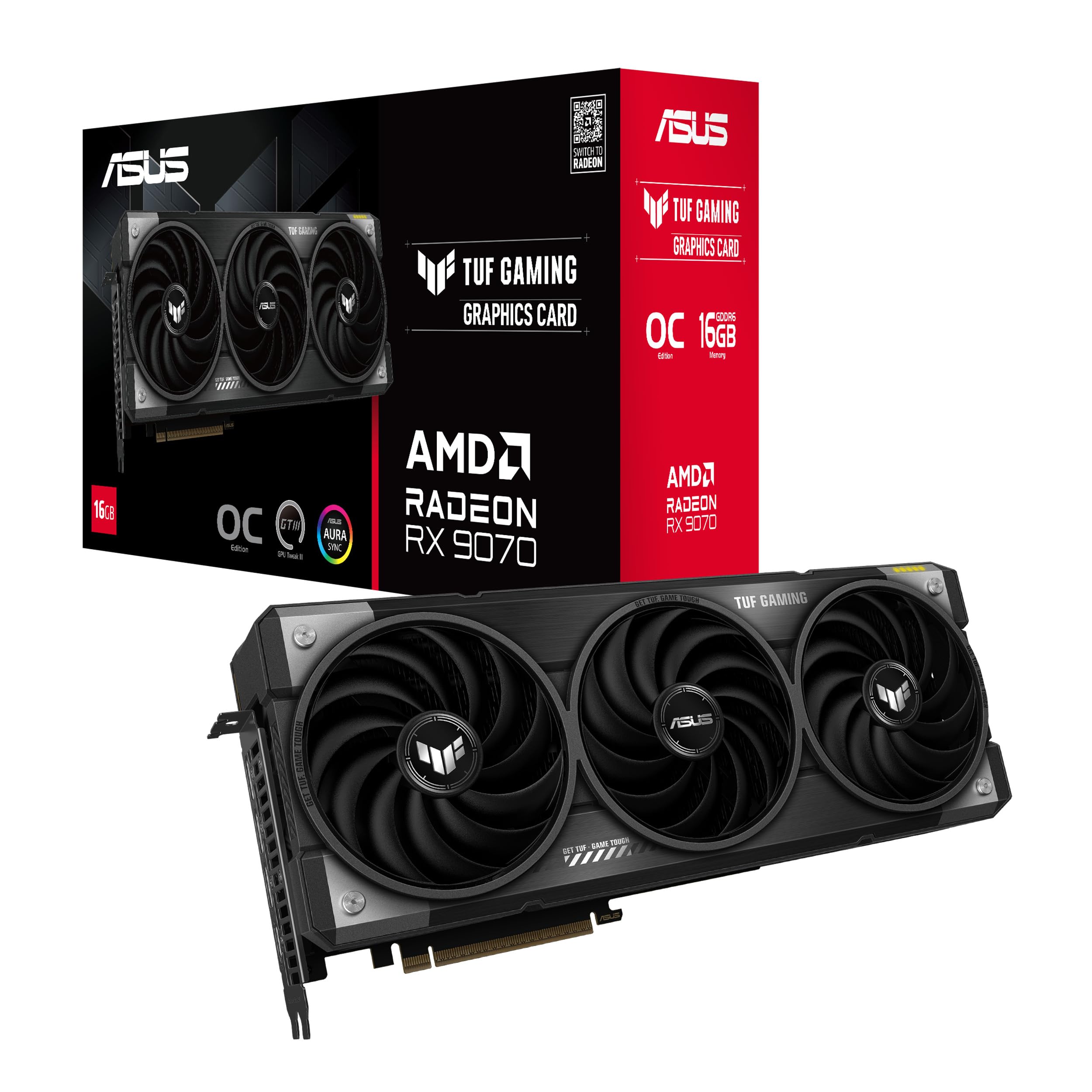 Amazon.com: ASUS TUF Gaming RX9070 OC, PCIe5, 16GB DDR6, HDMI, 3