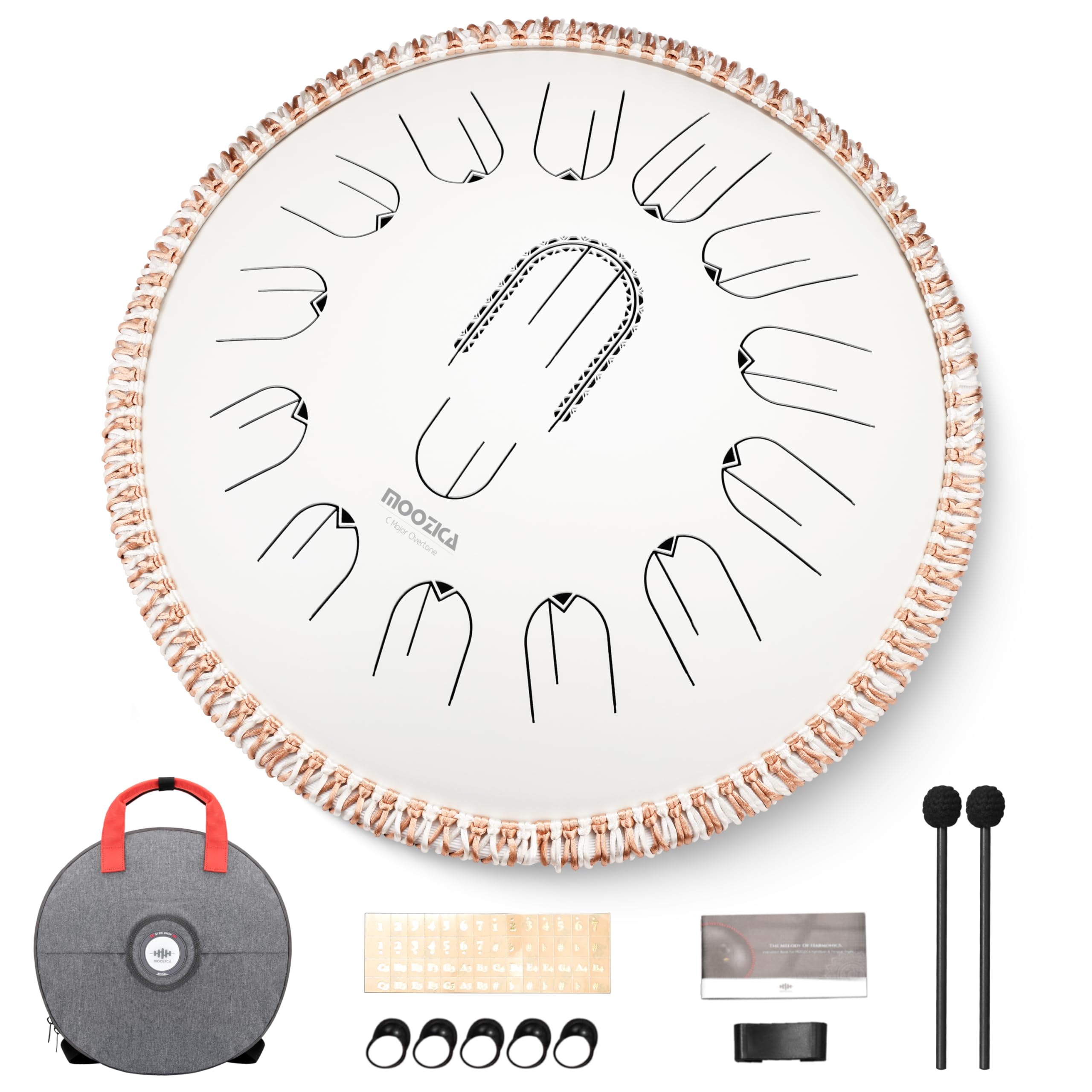 Amazon.com: MOOZICA 15 Inch Steel Handpan Tongue Drum - 15 Notes