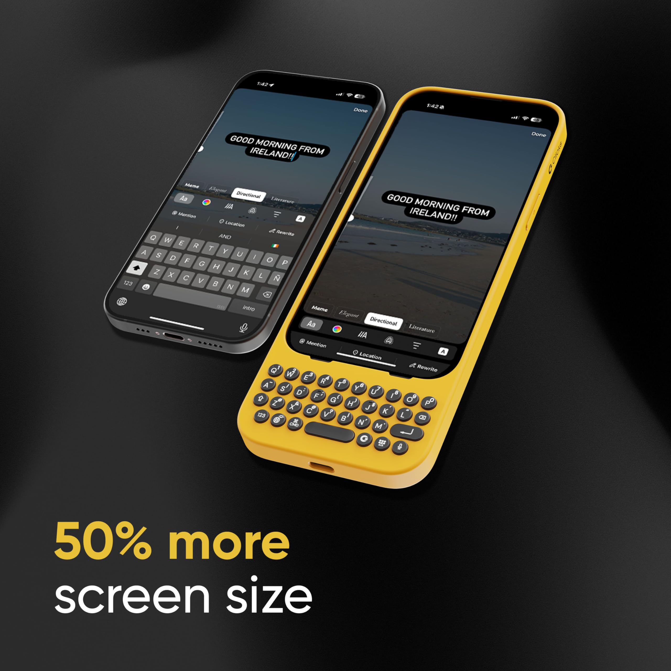 Amazon.co.jp: iPhone 14 Pro Max用クリックキーボード – プレミアム