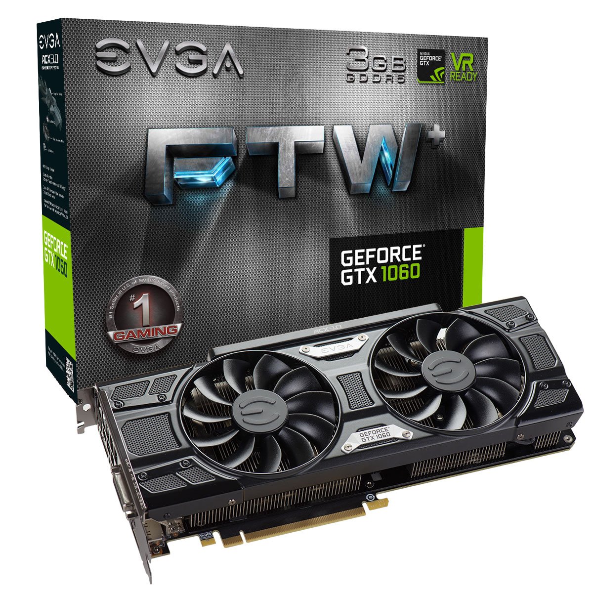 Amazon.com: EVGA GeForce GTX 1060 3GB FTW+ GAMING ACX 3.0, 3GB