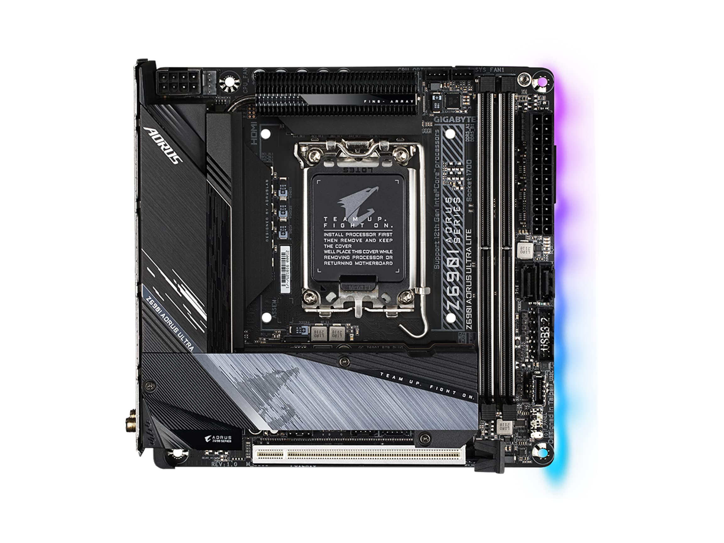Amazon.com: GIGABYTE Z690I AORUS Ultra LITE (LGA 1700/ Intel Z690