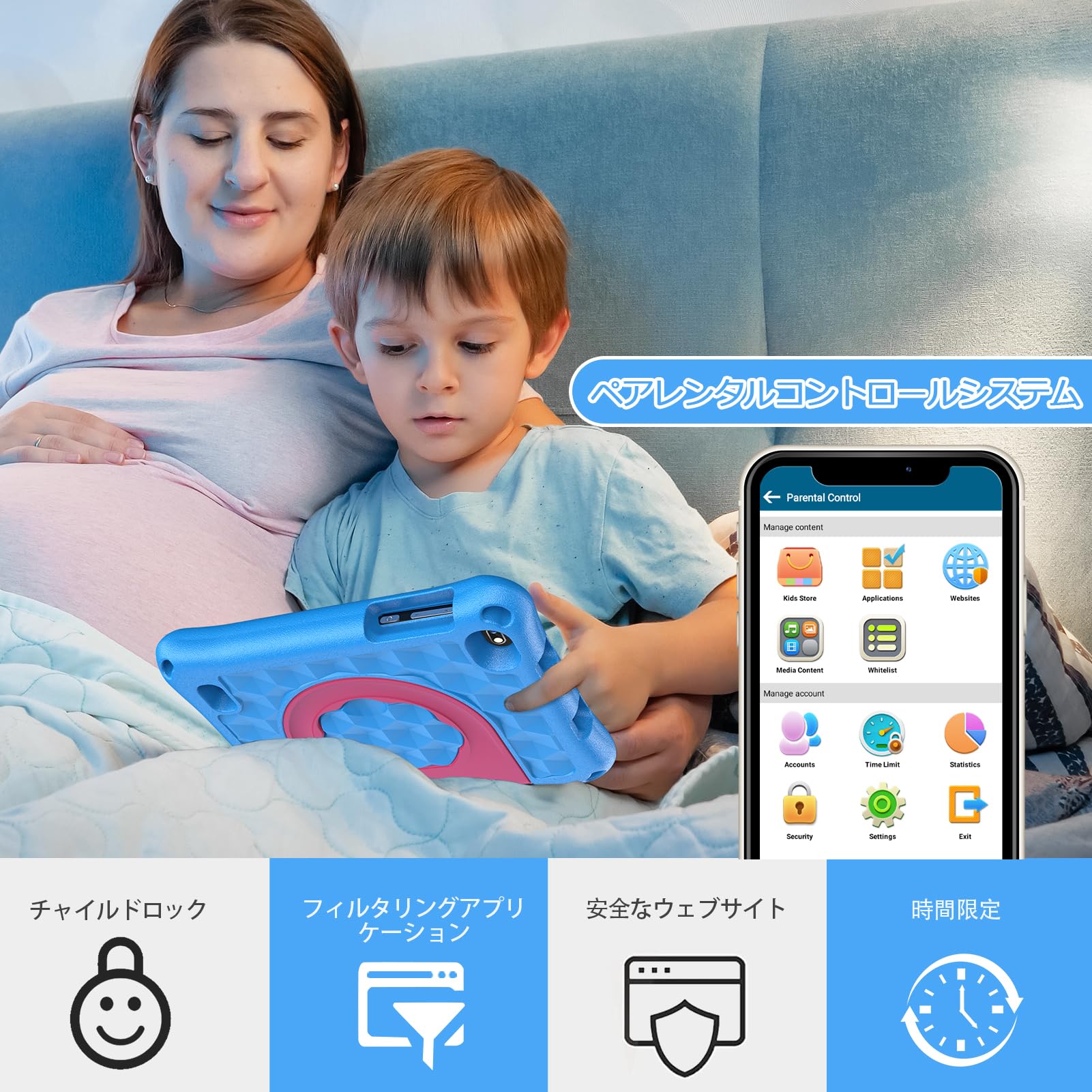 Amazon.co.jp: 【キッズタブレット 7インチ Android13搭載】子供用