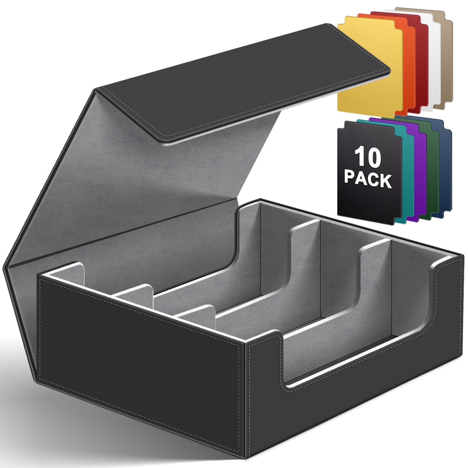 Amazon.com: Homthy 1800+ Card Deck Case for Trading Cards, Leather