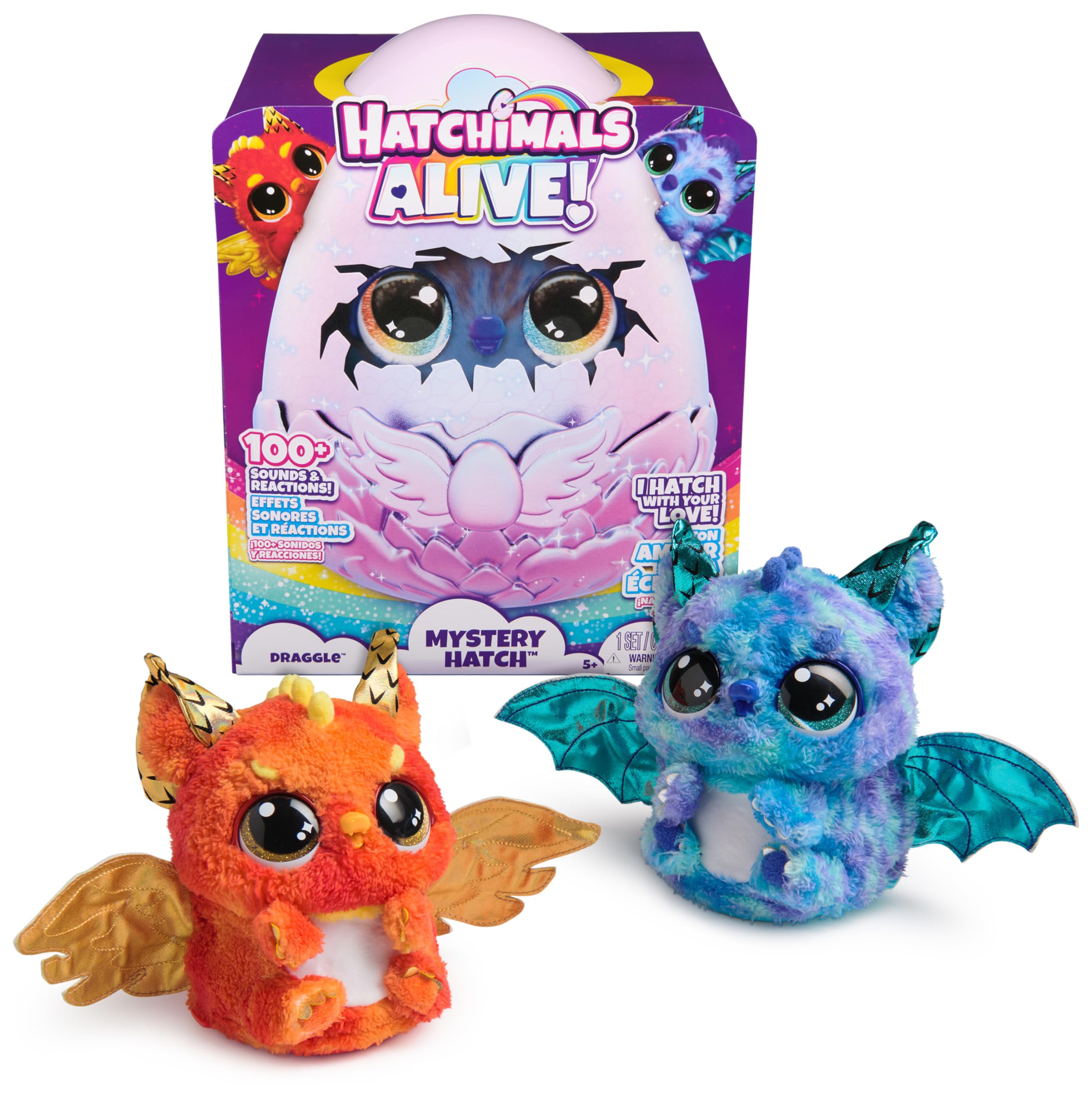 Amazon.com: Hatchimals Alive, Mystery Hatch Draggle, Surprise