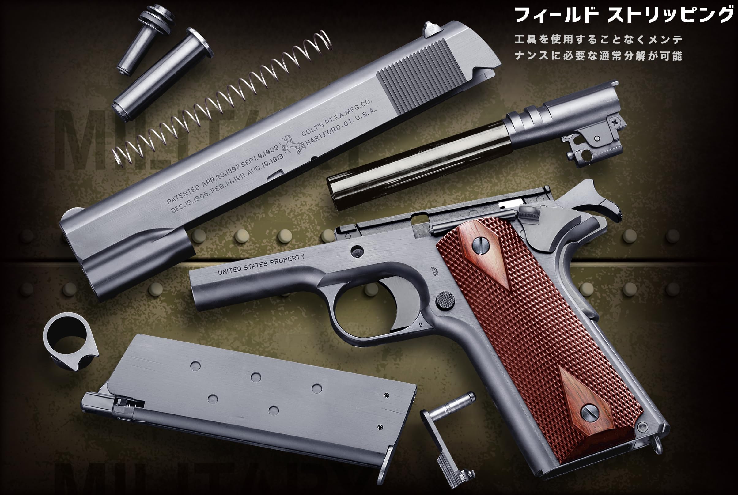 Amazon.co.jp: 【WAスーパーリアルガン】WA コルトM1911 ブラック
