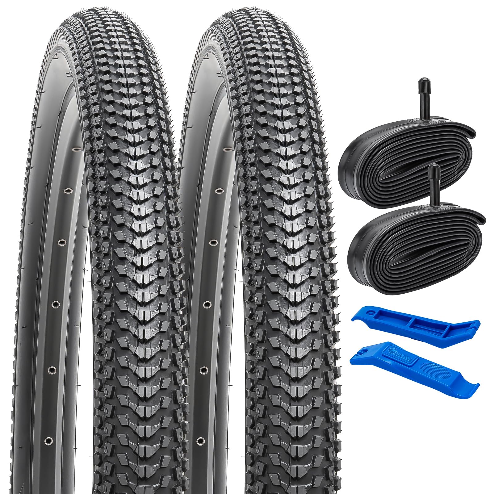 26インチMTB前後タイヤホイール（リア7速フリー、米式バルブアダプタ