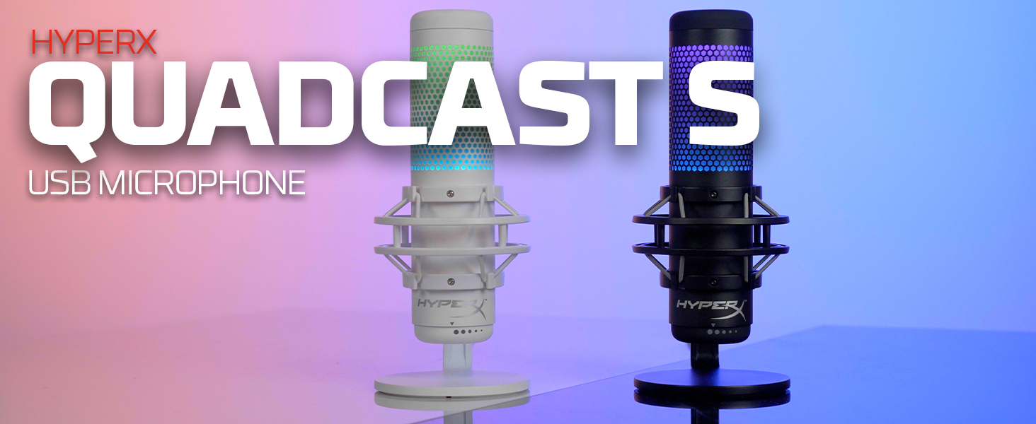 Amazon.com: HyperX QuadCast S – RGB USB Condenser Microphone for