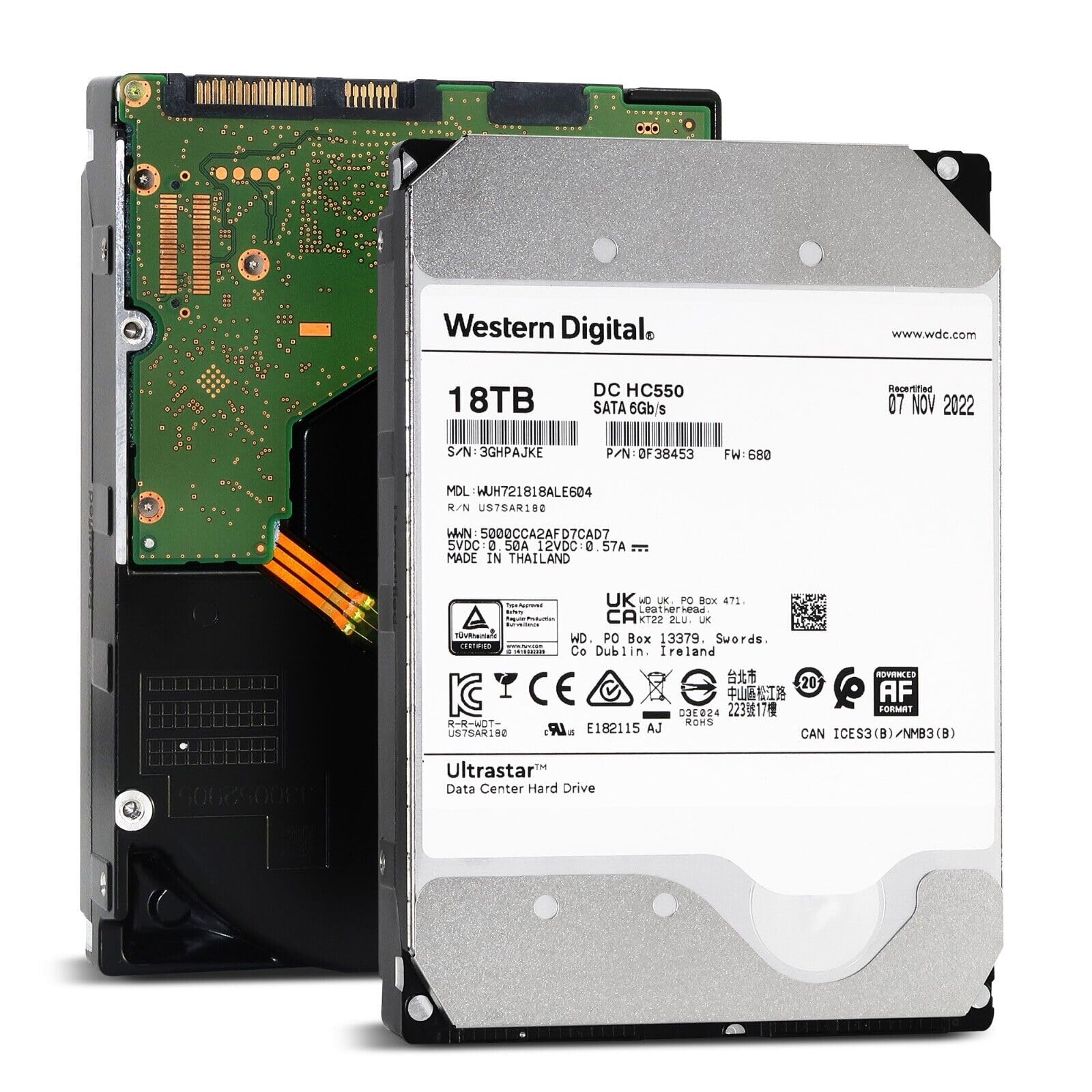 Amazon.com: Western Digital DC HC550 18TB SATA 6Gb/s 7200RPM 3.5