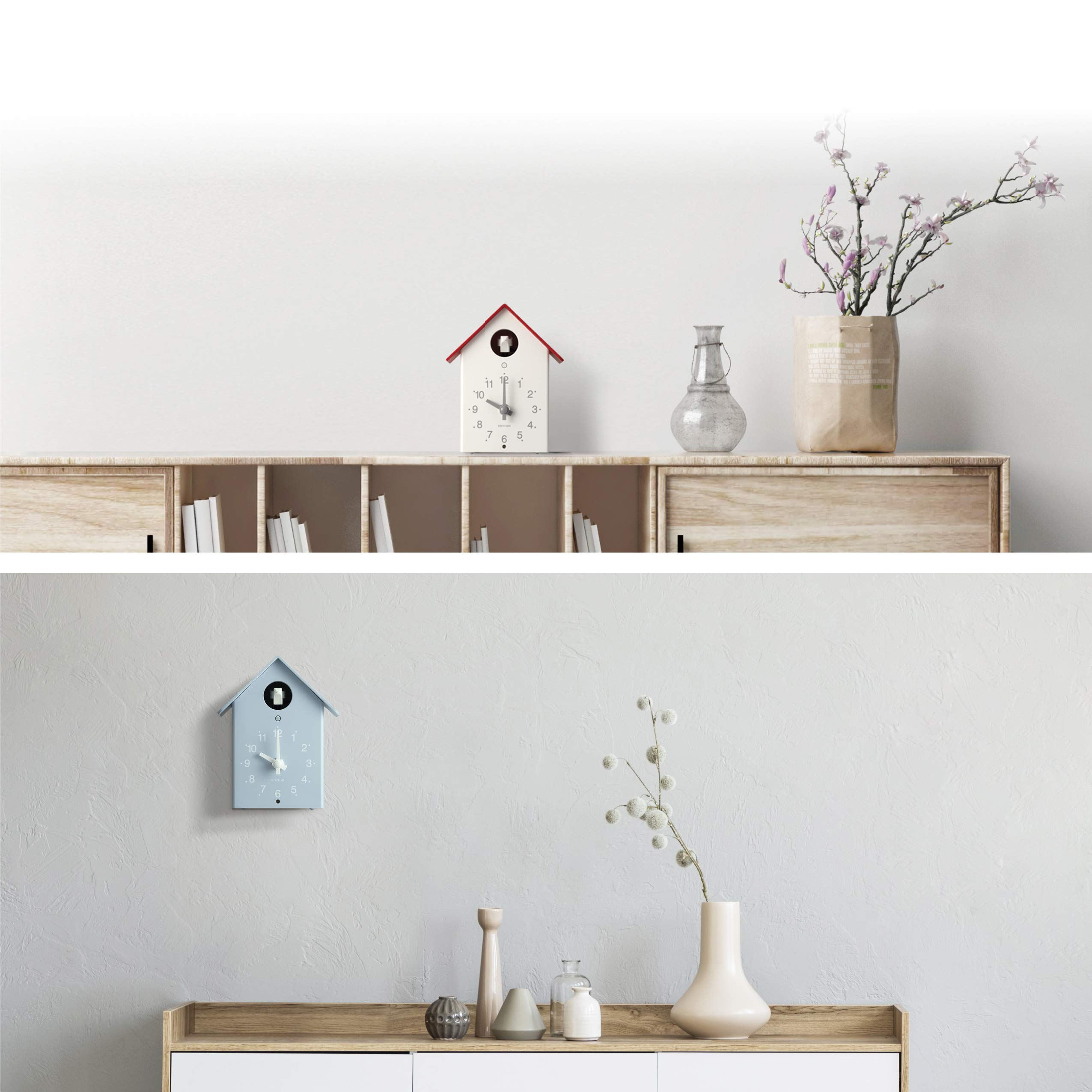 Amazon.co.jp: リズム(RHYTHM) ふいごカッコー時計 置き時計 掛け時計