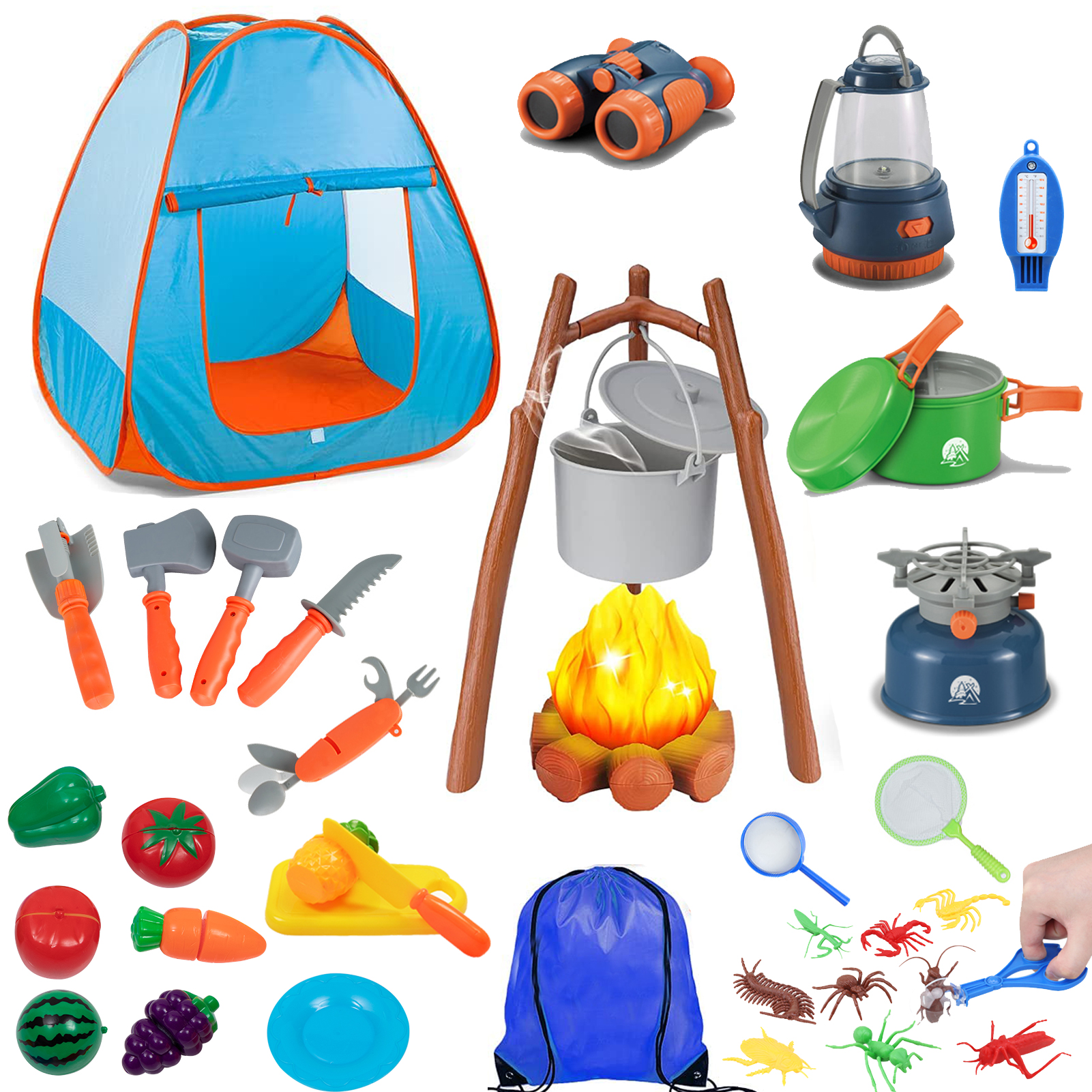 Amazon | キッズテント キャンプ おもちゃ 子供 キャンプごっこ 知育