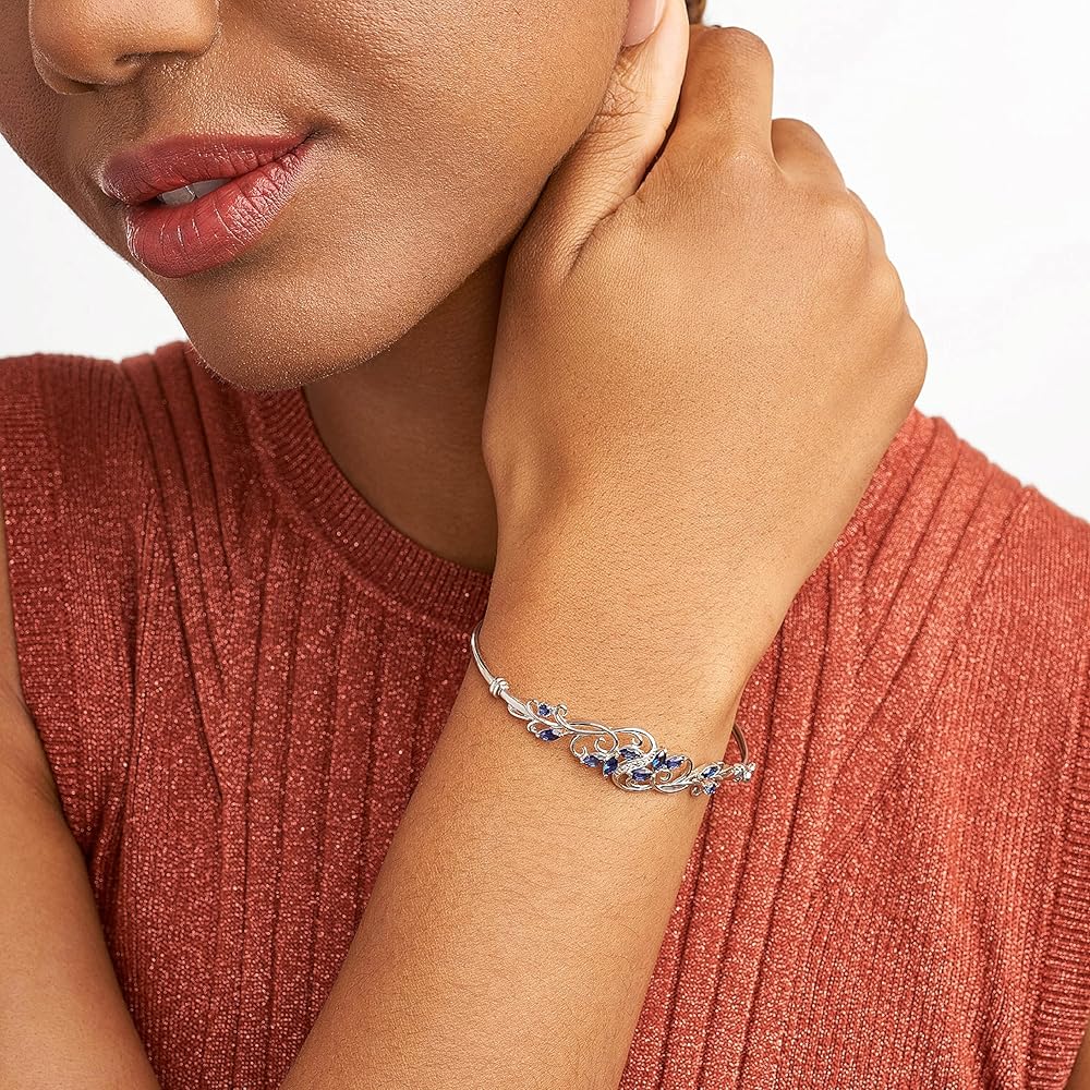 Amazon.co.jp: スターリングシルバー ブルーサファイア & キュービック