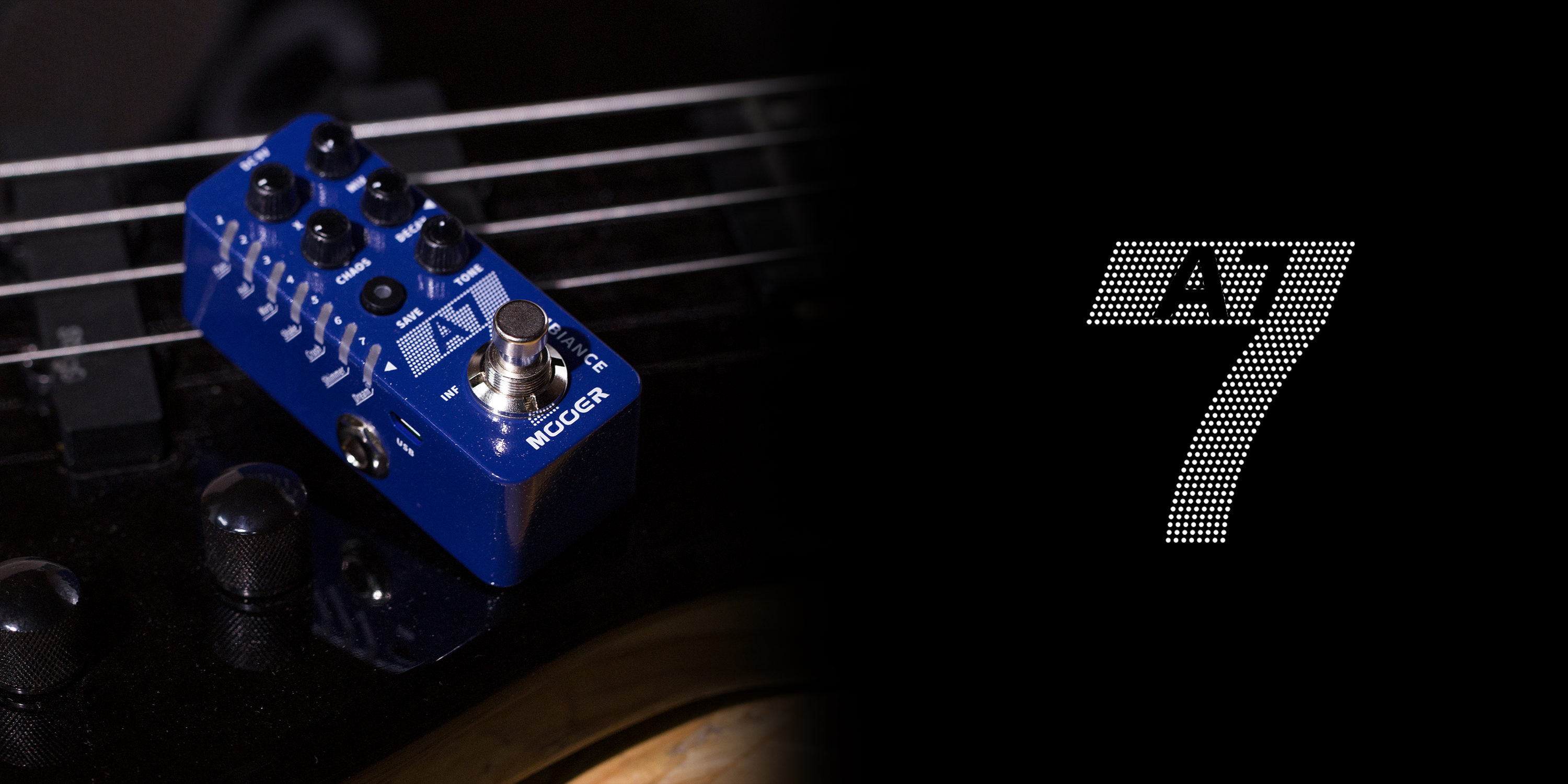 Amazon.com: MOOER A7 Reverb Guitar Pedal Ambiance Versatile with 7