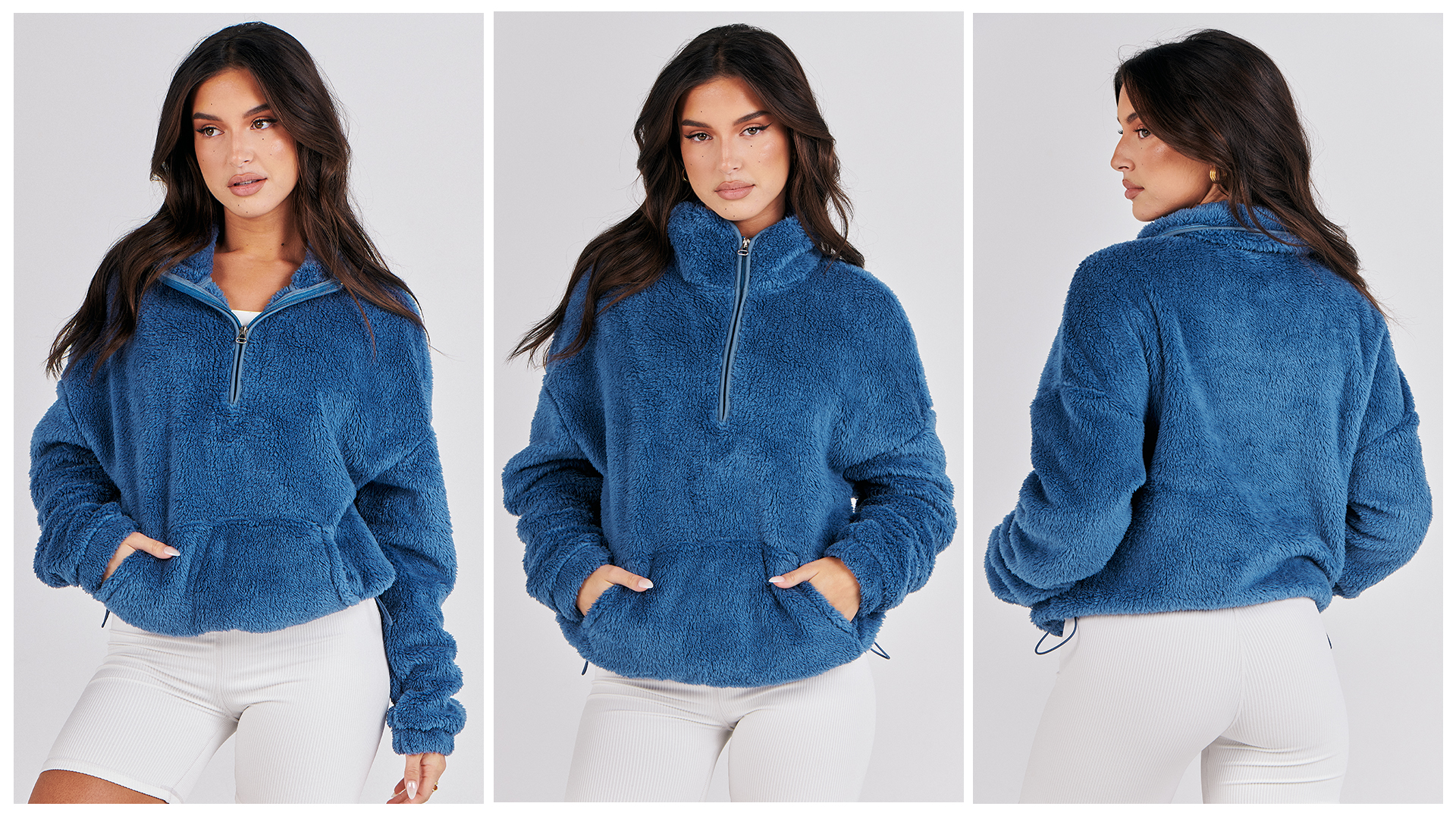 ANRABESS Sweatshirt for Women Zip Up Hoodies Cropped Pullover