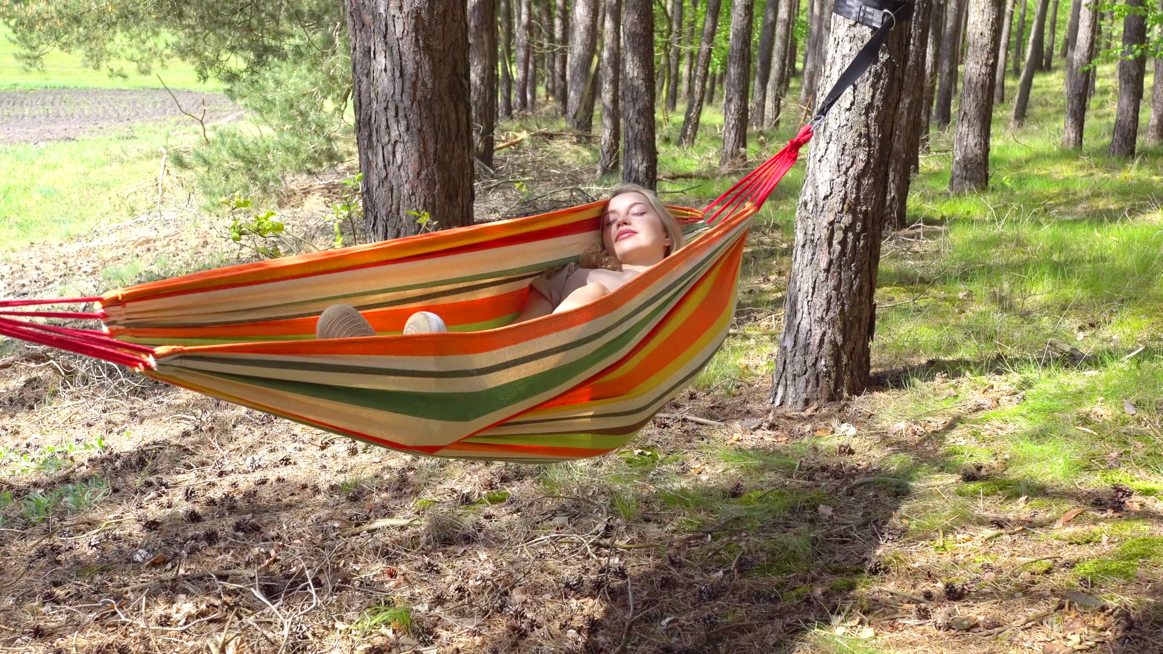 Amazon.com : ANYOO Cotton Hammock Portable Camping Hammocks for
