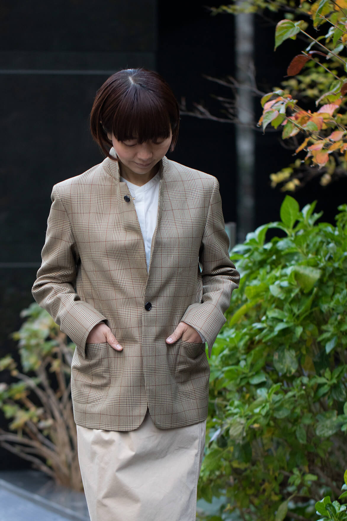 オープナージャケット ブルゴーニュチェックブラウン」「Opener Jacket