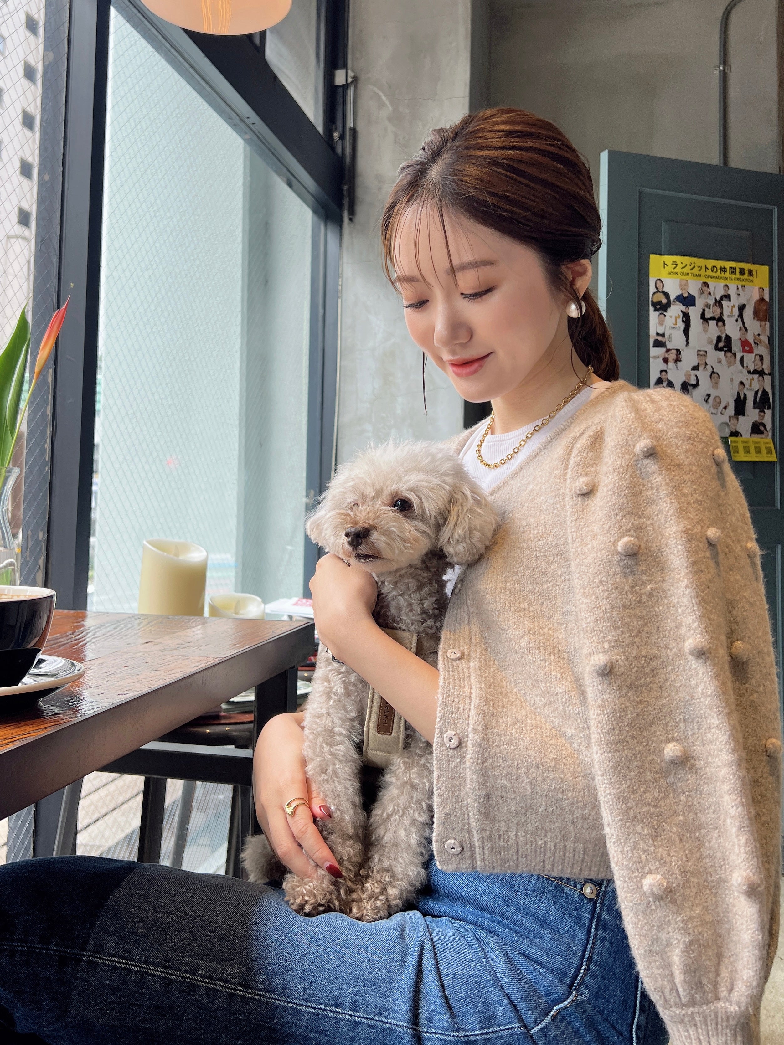 ポンポンプードルニットカーディガン – Maison Echelle