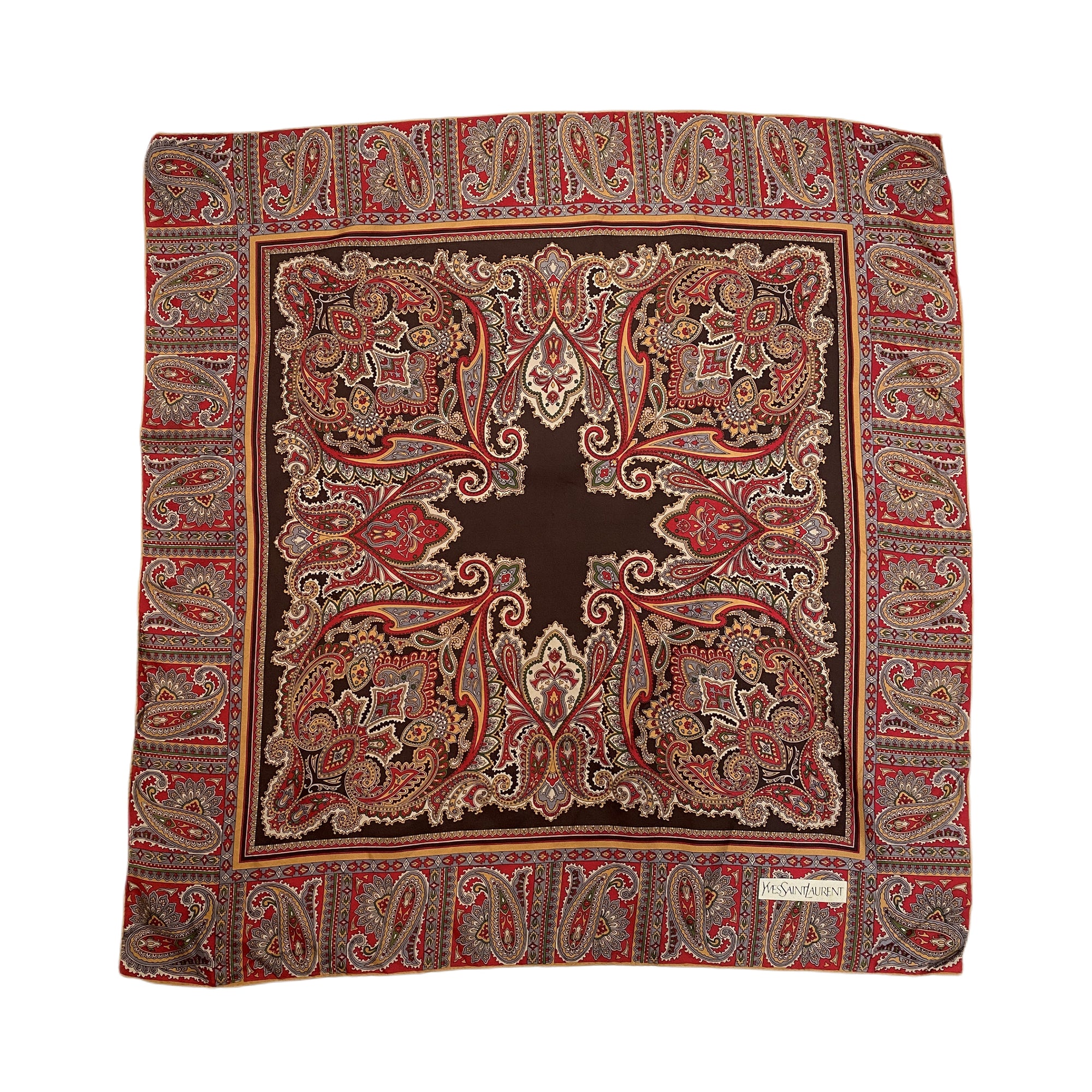 Yves Saint Laurent イヴ サンローラン スカーフ ペイズリー P33341V
