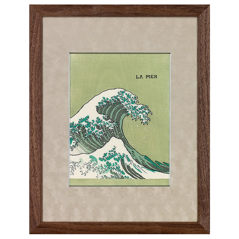 LA MER』オーケストラスコア 初版表紙 浮世絵木版画【茶色額】｜浮世絵工房