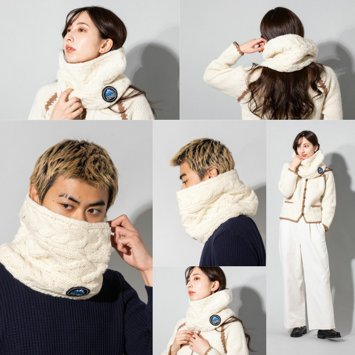 ヒマラヤンクライマーズハンドニット 手編みスヌード ネックウォーマー