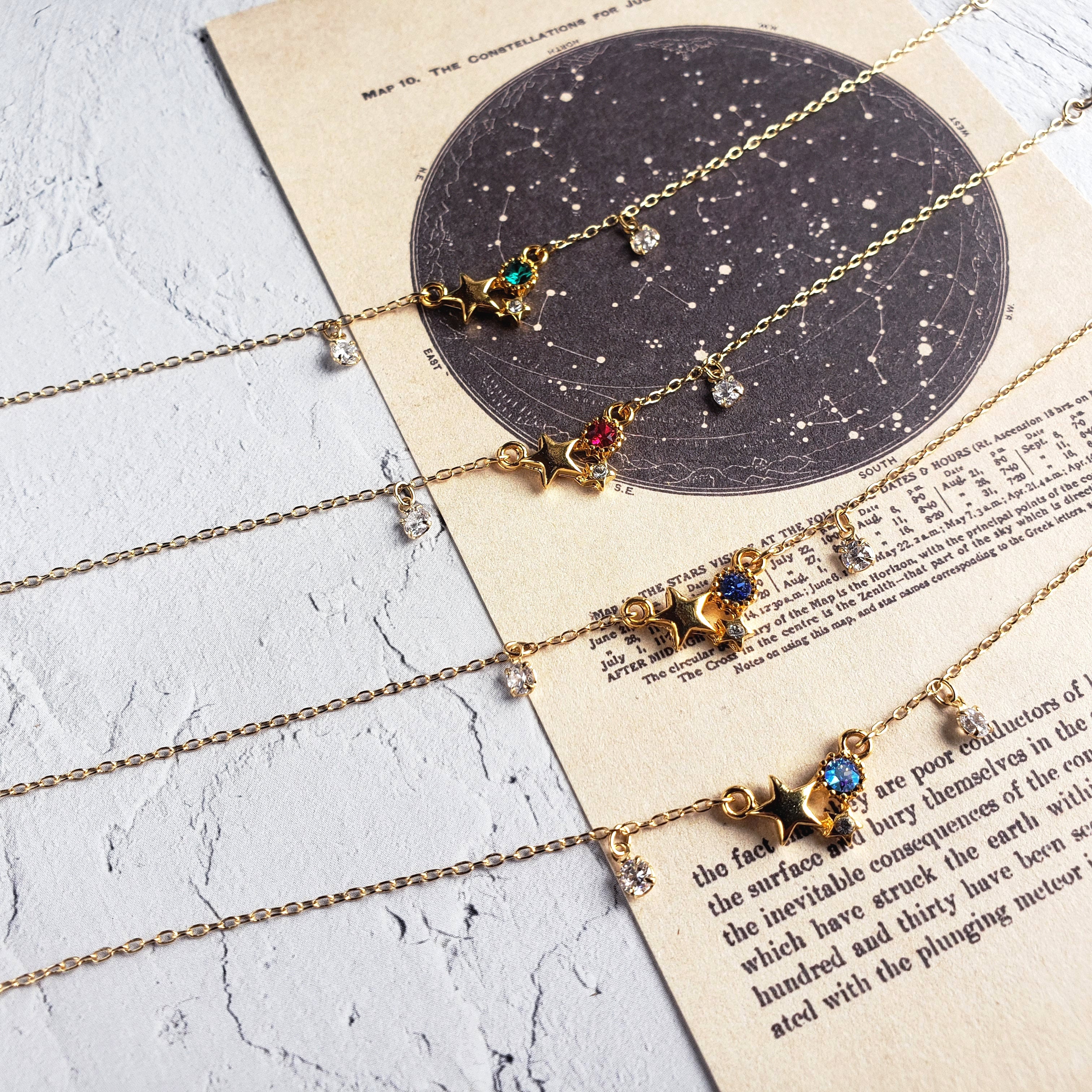 金色の宝石星ブレスレット【ゴールド】 – 宙フェス夜市