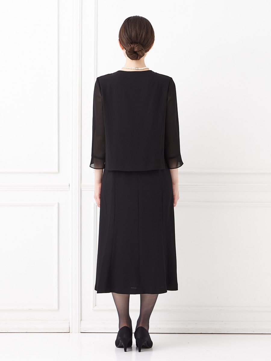 喪服・礼服】【ハイクラス】スタンドネックブラックフォーマル