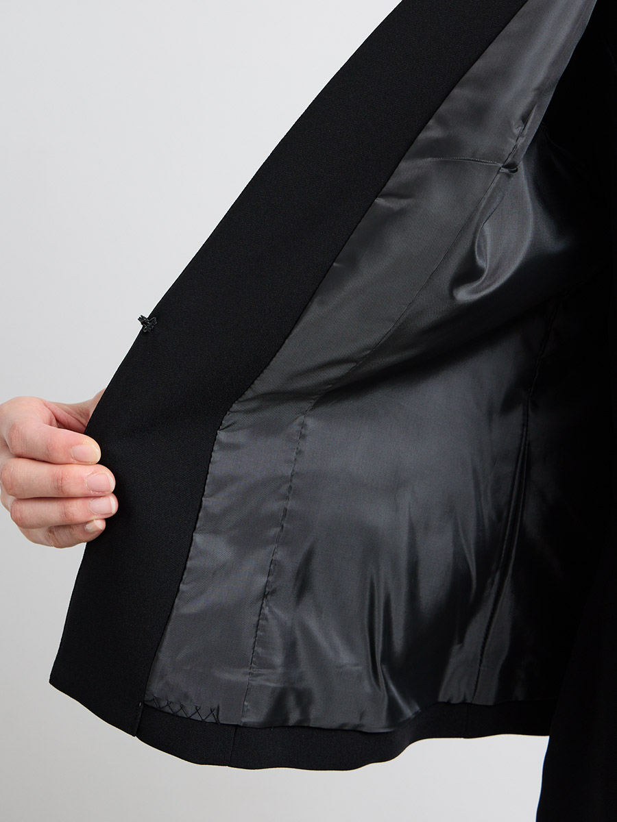 喪服・礼服】【ウォッシャブル】ノーカラーVネックジャケット