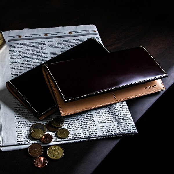 フラソリティ ホーウィン シェルコードバン 長財布 小銭入れ付き 財布