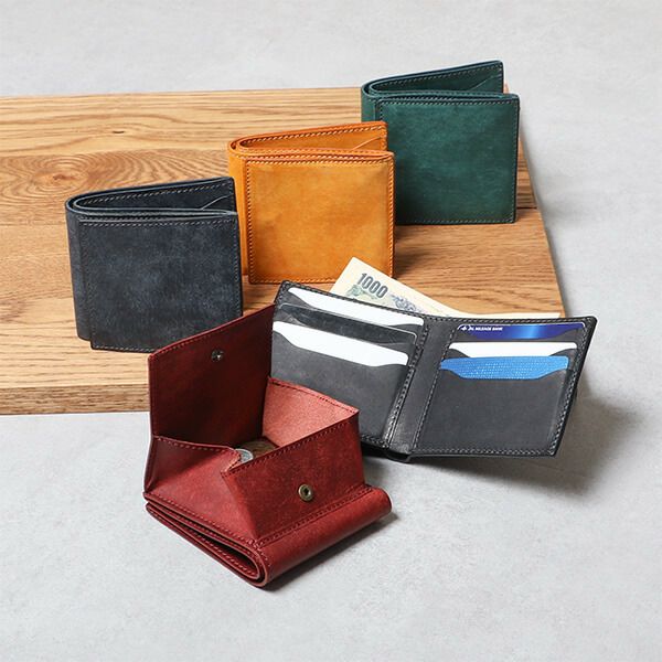 ヒズファクトリー 外小銭入れ付き 二つ折り財布 HIS-FACTORY | フリー