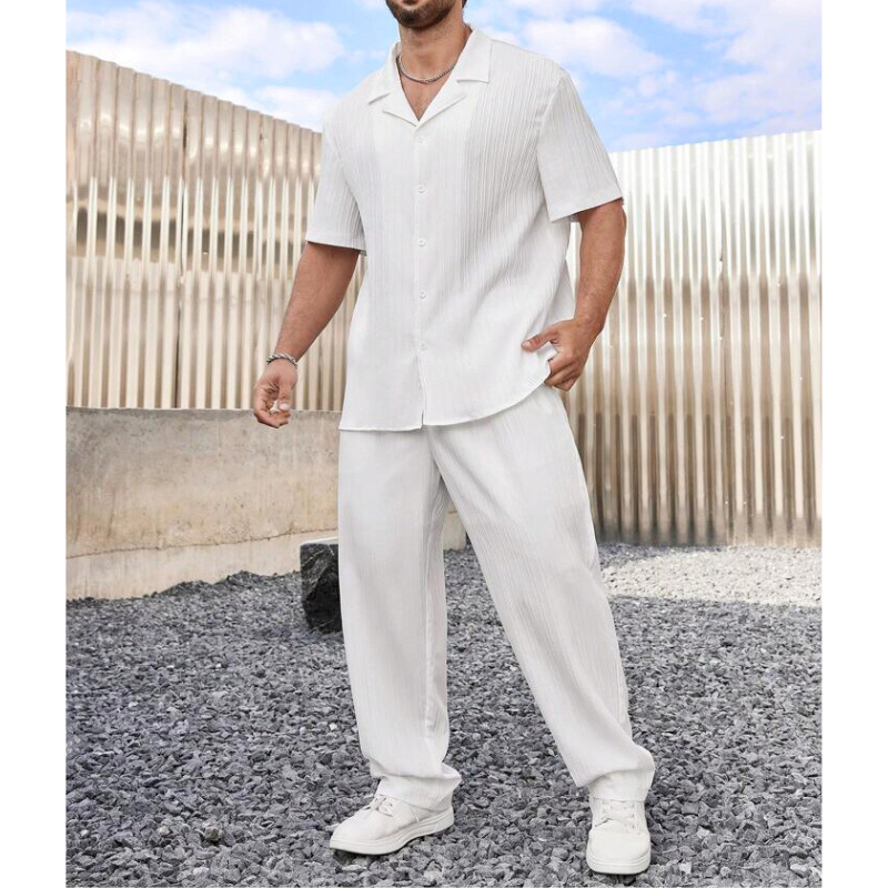 30代メンズ必見】プリーツ調ワイドセットアップ ｜春夏秋の洒落感ゆる