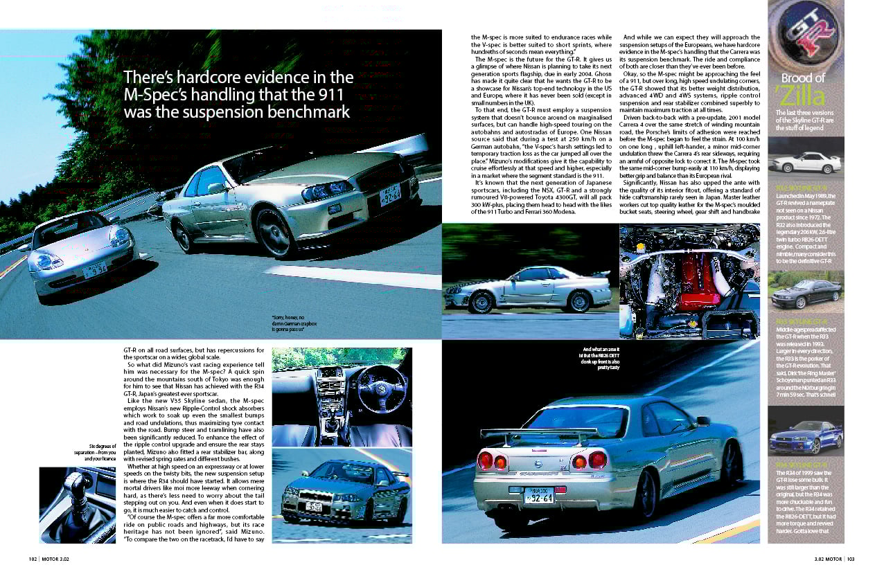 MOTOR archive March 2002: We drive the Nissan Skyline R34 GT-R M