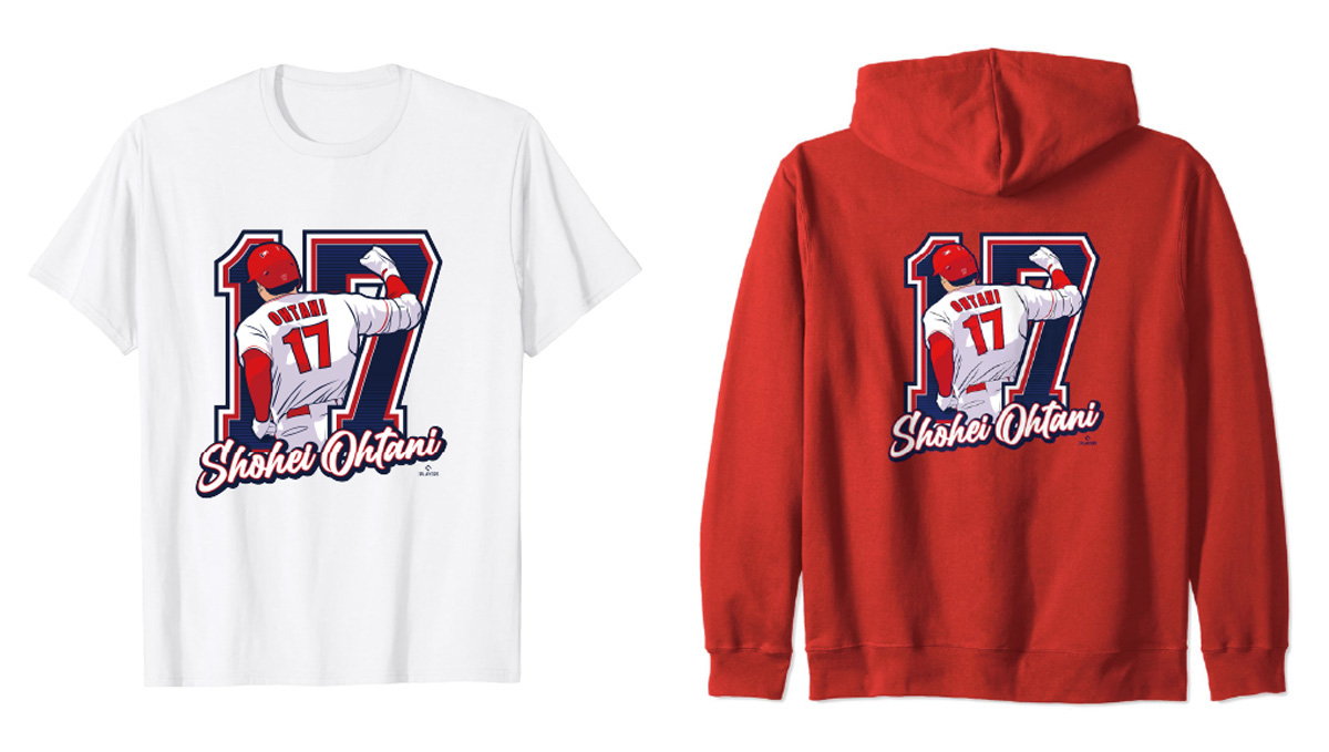 大谷翔平の日本限定アートを用いたTシャツが3500円 ジップアップパーカ