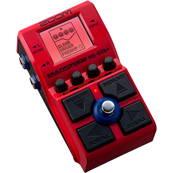 Zoom MS-60B+ MultiStomp Bass Effects Pedal Red | Guitar Center