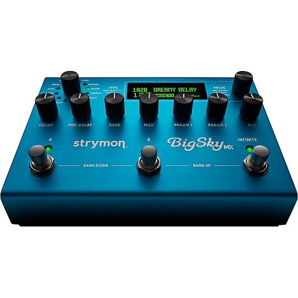 Strymon BigSky MX Reverb Workstation Effects Pedal Blue | Guitar