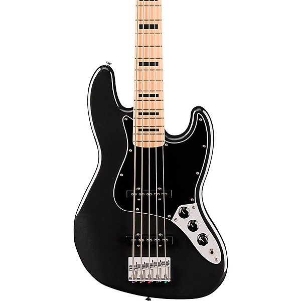 Squier Affinity Series Active Jazz Bass V Black Metallic | Guitar