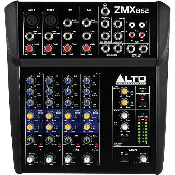 Alto Zephyr Series ZMX862 6-Channel Compact Mixer | Guitar Center
