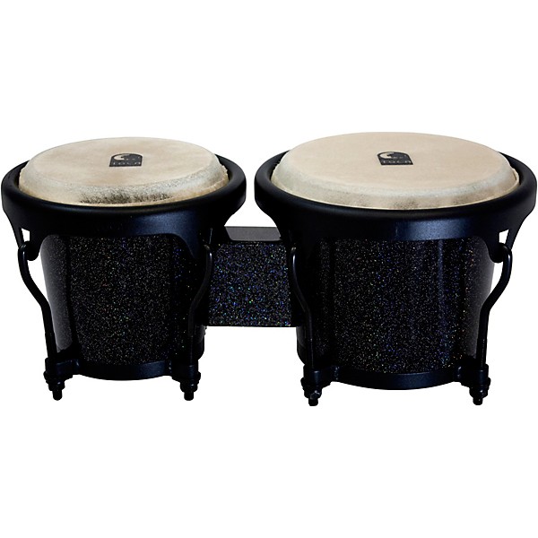 Toca Player's Series Black Sparkle Wood Bongos 6 and 7 in. Black