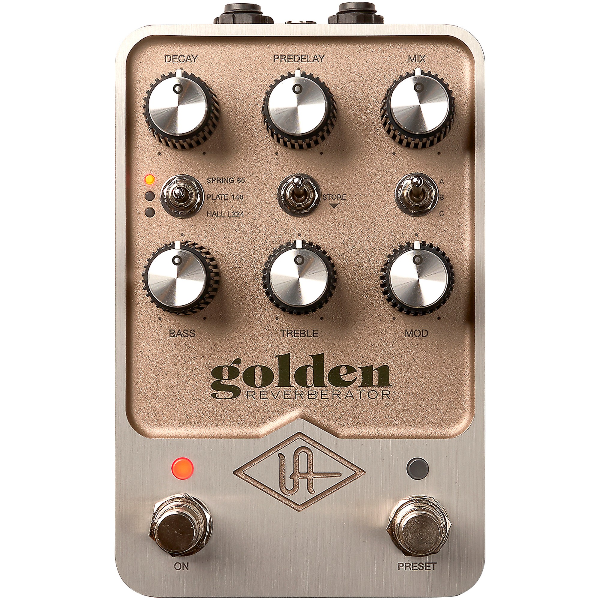 Universal Audio UAFX Golden Reverberator Effects Pedal - Gold