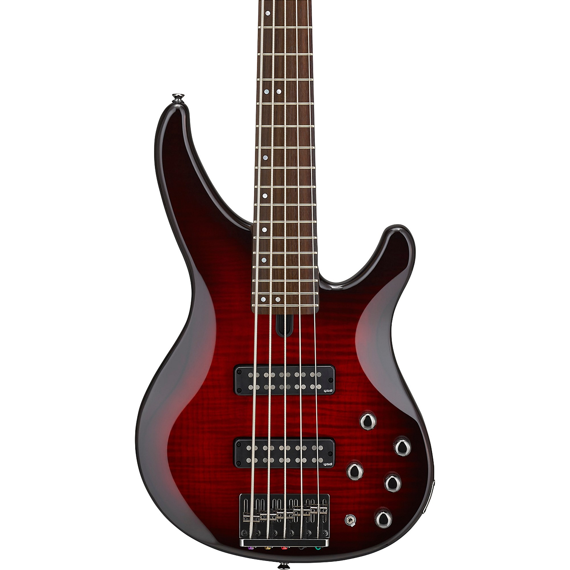 Yamaha TRBX605FM 5-String Electric Bass Guitar Dark Red Burst