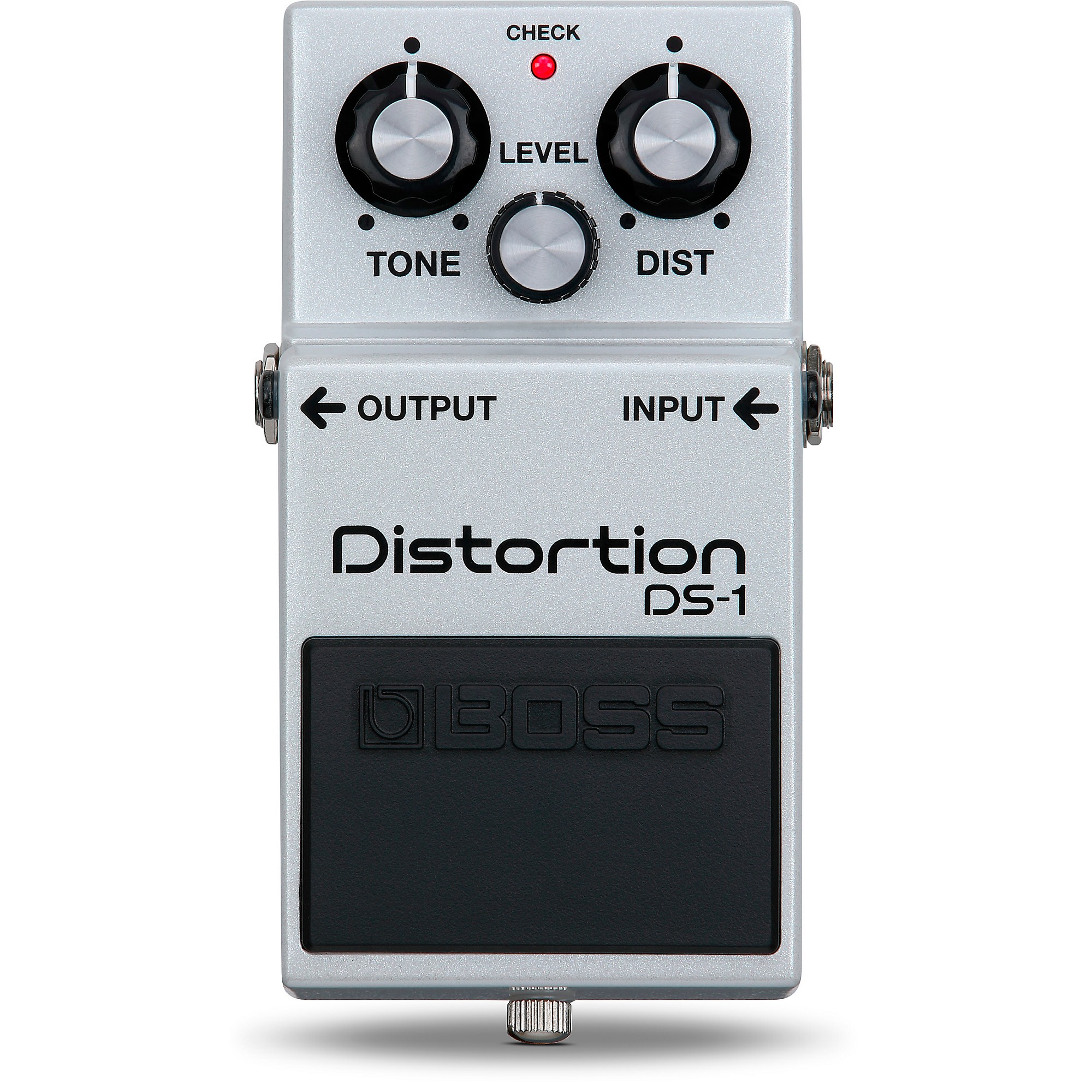 BOSS DS-1 Limited-Edition Metallic White Distortion Effects Pedal