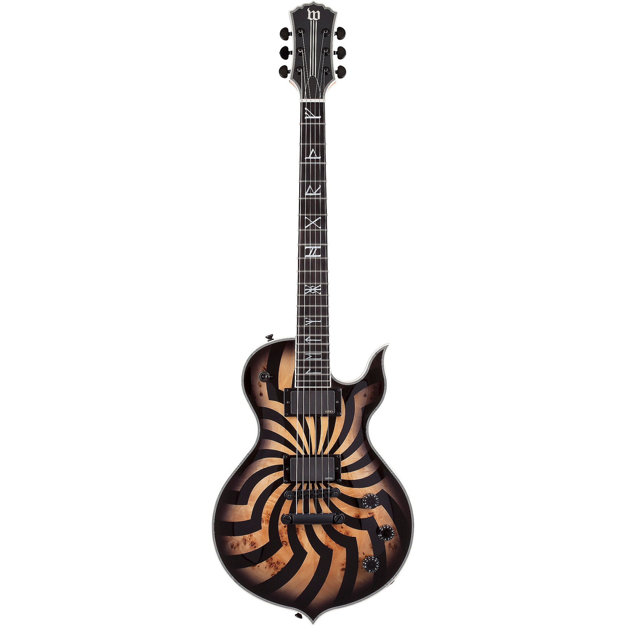 Wylde Audio Odin Grail 6-String Electric Guitar Orange With Black