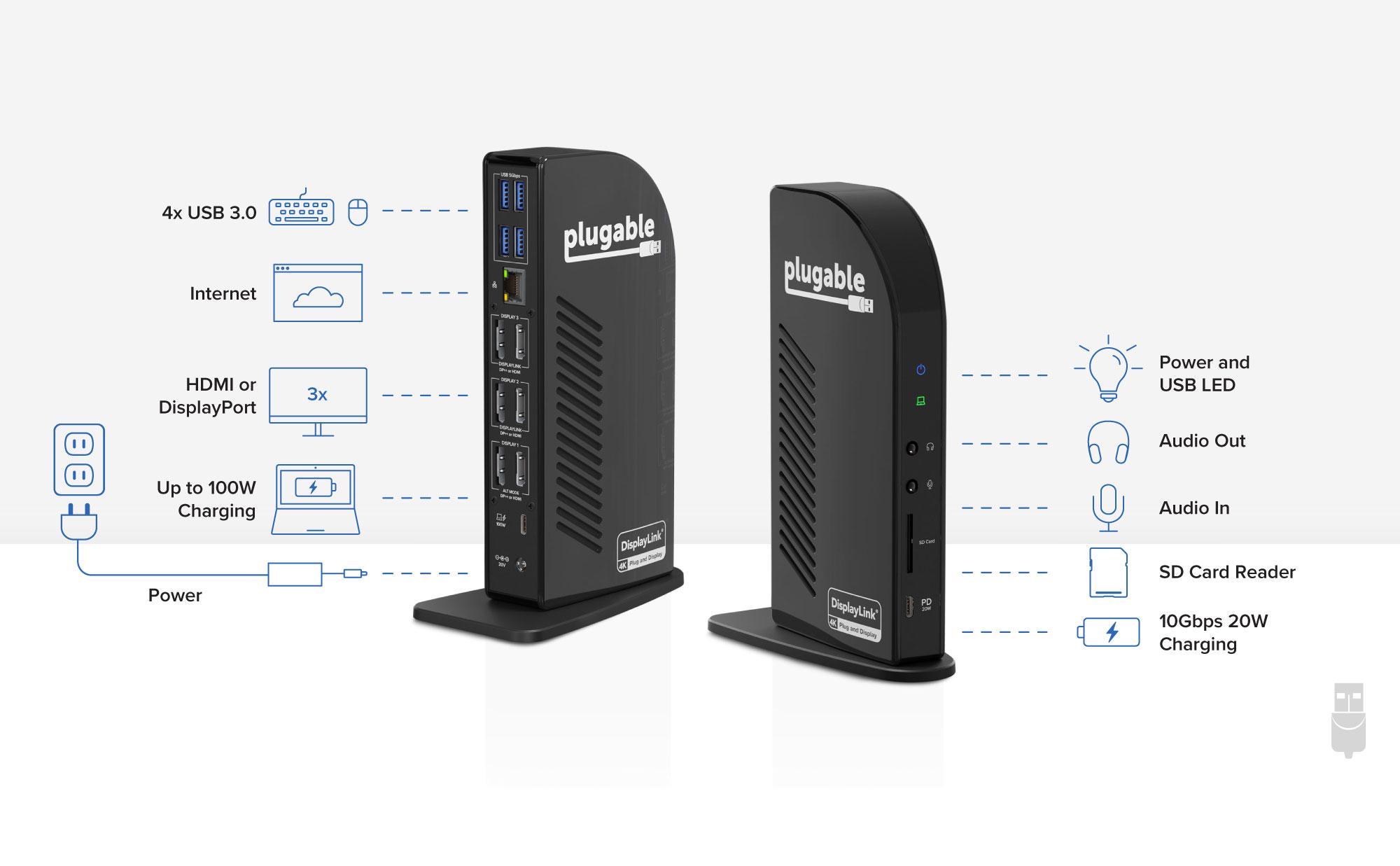 The Redesigned USB-C Triple 4K Display Docking Station ~ Plugable