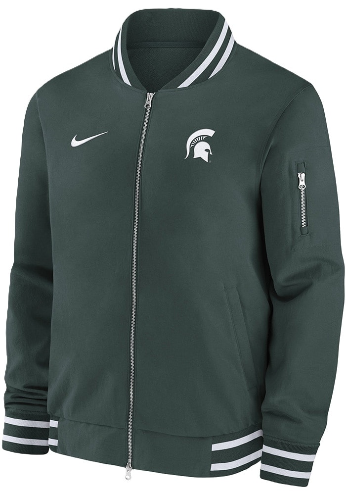 Nike Mens GREEN Michigan State Spartans Sideline Bomber - 173209129