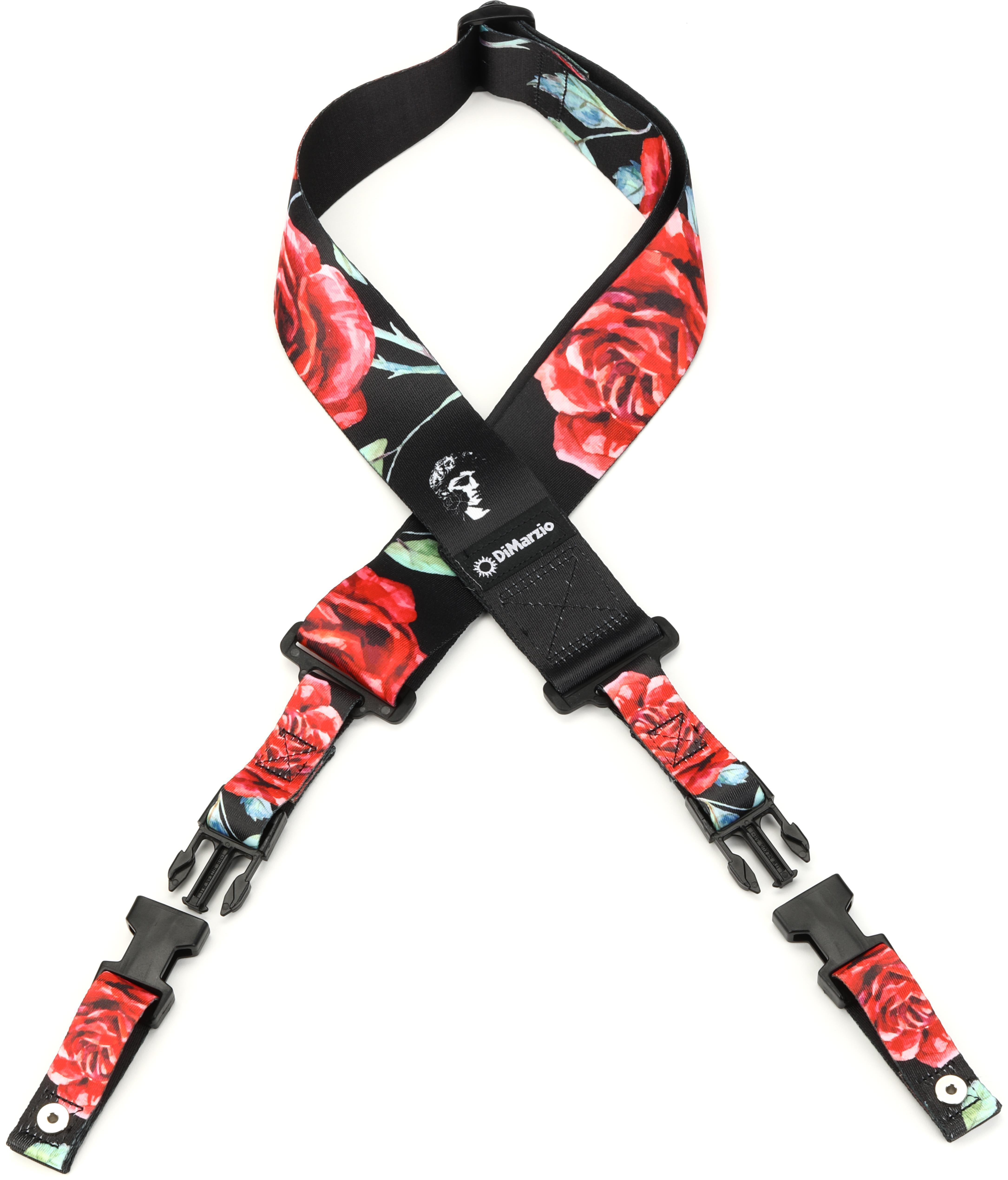 DiMarzio DD2246 Polyphia Floral Muse ClipLock Guitar Strap - Black