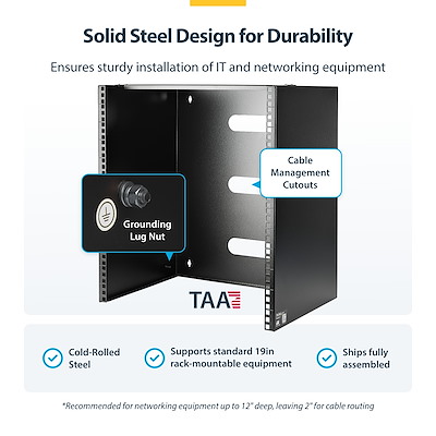 ラックマウントネットワーク機器対応ブラケット／ウォールマウント式