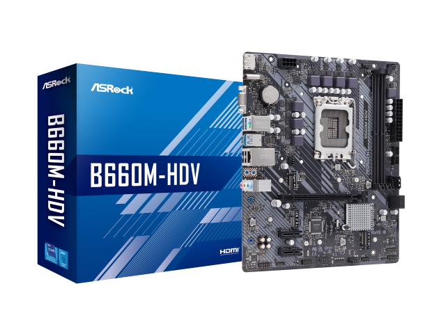 ASRock B660M-HDV インテル 600シリーズ LGA1700対応 intel B660チップ