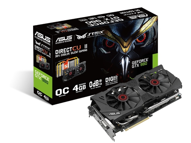 ASUS STRIX-GTX980-DC2OC-4GD5 DirectCU GeForce GTX 980 4GB 256-bit