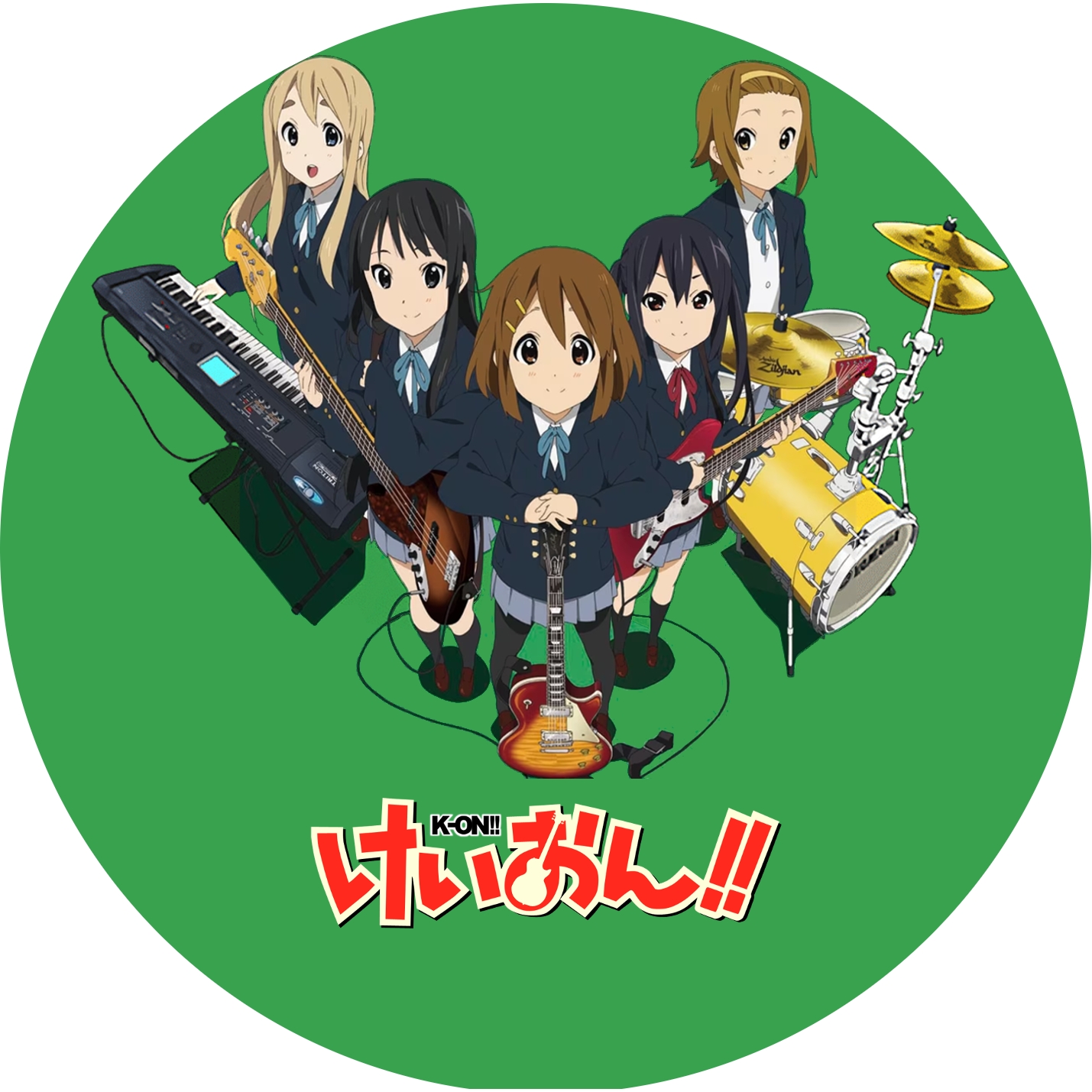 京アニ ” けいおん ” 1期, 2期, 劇場版 の DVDラベルです