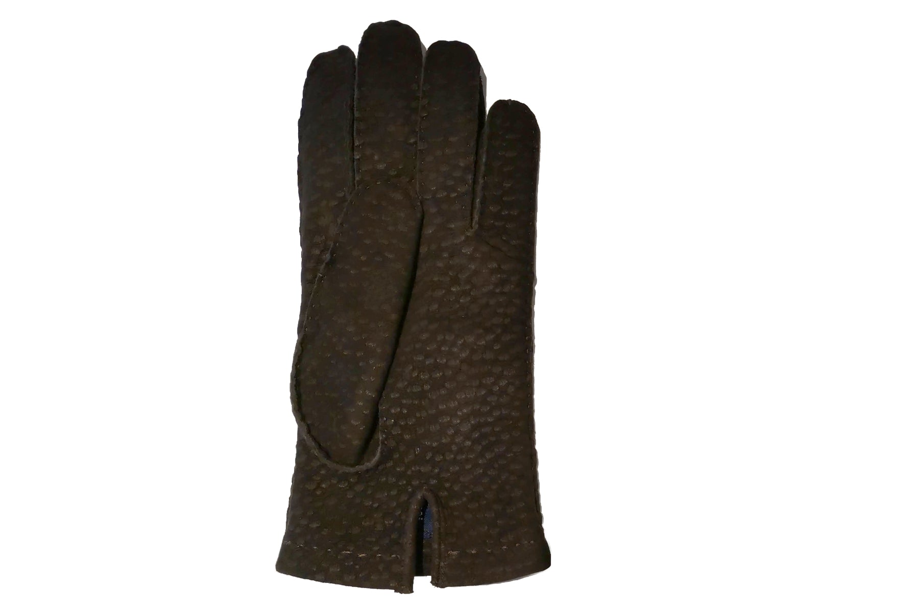 メンズ手袋◇カピバラ◇ダークブラウン/MORO《アウトステッチ